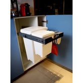 Lixeira Dupla Masutti 20l e 5l Corrediça Deslizante com Suporte de Acessórios Cozinha Tampa Click